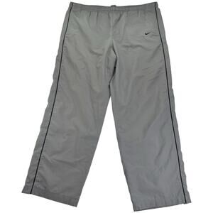 Vintage y2k Nike Windbreaker Track Pants Mens XXL Baggy Grey Striped Sweatpants